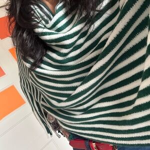 NCAA Oregon Ducks Women’s Campus Specialties Sweater Knit Striped Team Poncho